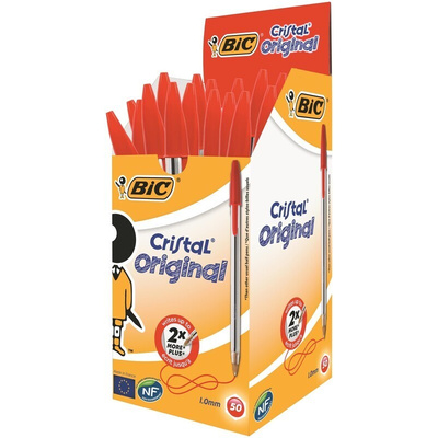 BIC Red Ball Point Pen, 0.3 mm Tip Size