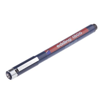 Edding Black Technical Pen Set, 0.1 mm, 0.3 mm, 0.5 mm, 0.7 mm Tip Size