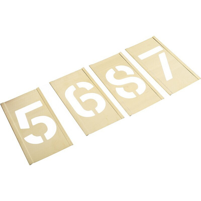 AT Brown 13 Piece Brass Stencil Numbers, 51mm Character Height