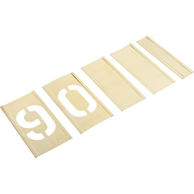 AT Brown 13 Piece Brass Stencil Numbers, 51mm Character Height