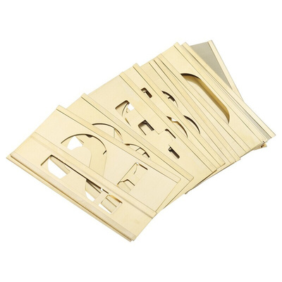 AT Brown 13 Piece Brass Stencil Numbers, 51mm Character Height