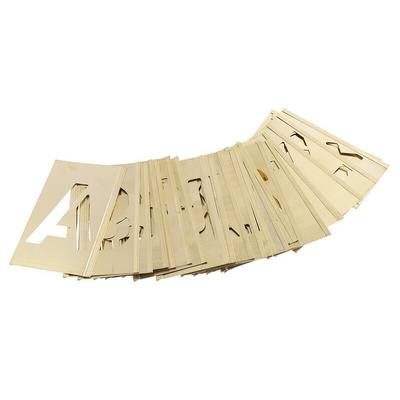 AT Brown 30 Piece Brass Stencil Letters, 51mm Character Height