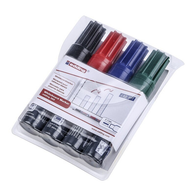 Edding White Board Pen, 4 Assorted, 2 → 7 mm Tip Size