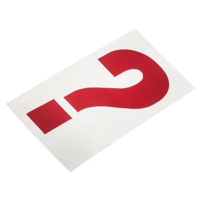 RS PRO Red Self Adhesive Numbers, 50mm Character Height
