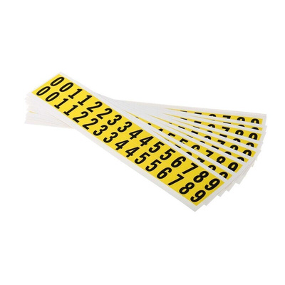 RS PRO Black Self Adhesive Numbers, 15.9mm Character Height