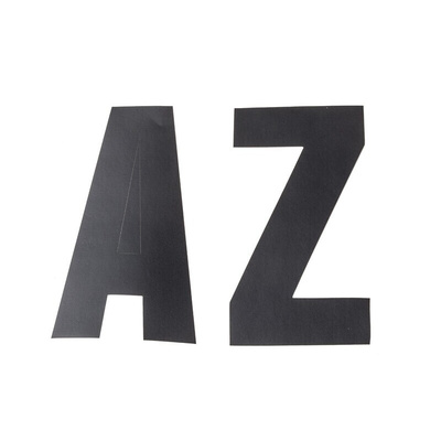 RS PRO Black Self Adhesive Letters, 100mm Character Height