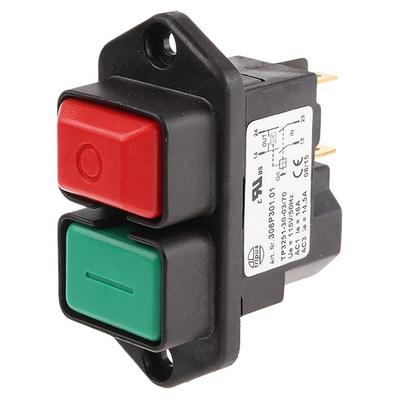 Apem Double Pole Double Throw (DPDT) Momentary Push Button Switch, IP54
