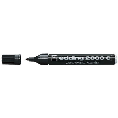 Edding White Board Pen, 20 Black, 1.5 → 3 mm Tip Size