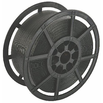 RS PRO Black Strapping, 2000m Length, 12.4mm Width, 150kg Breaking Strain