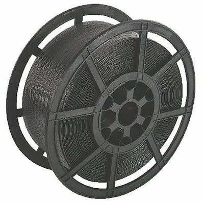 RS PRO Black Strapping, 1000m Length, 12.4mm Width, 260kg Breaking Strain