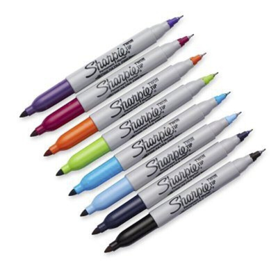 Sharpie Twin Tip Black Marker Pen