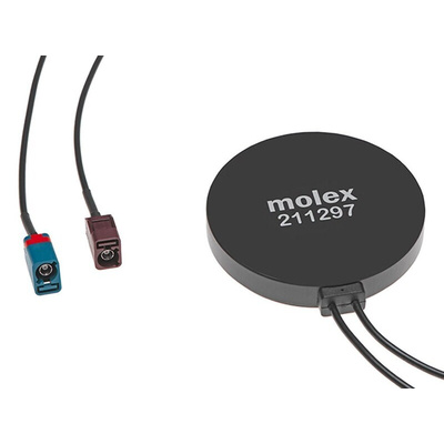 Molex 211297-3000 Puck Omnidirectional Antenna with FAKRA Connector, 4G (LTE)