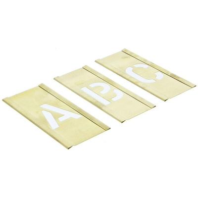 AT Brown 30 Piece Brass Stencil Letters, 25mm Character Height