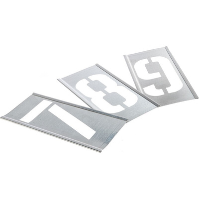 AT Brown 13 Piece Zinc Stencil Numbers, 102mm Character Height