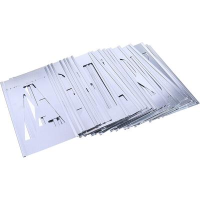 AT Brown 30 Piece Zinc Stencil Letters, 102mm Character Height