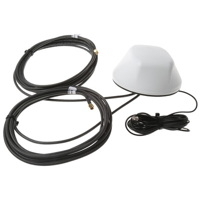 Mobilemark LTM-302-3C3C2C-WHT-180 Dome Multiband Antenna with SMA Connector, 2G (GSM/GPRS), 3G (UTMS), 4G (LTE), GPS