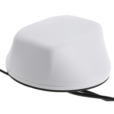 Mobilemark LTM-302-3C3C2C-WHT-180 Dome Multiband Antenna with SMA Connector, 2G (GSM/GPRS), 3G (UTMS), 4G (LTE), GPS