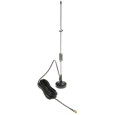 Siretta MIKE2A/5M/LL1/SMAM/S/S/26 Whip Multiband Antenna with SMA Connector, 2G (GSM/GPRS), 3G (UTMS), 4G, 4G (LTE