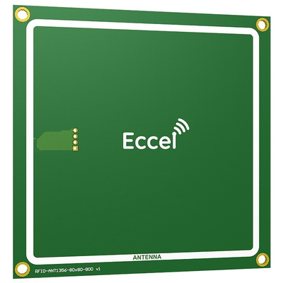 Eccel Technology Ltd RFID-ANT1356-80x80-800 v1 PCB Antenna, High Frequency RFID