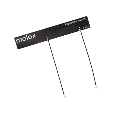 Molex 213353-0200 T-Bar Multi-Band Antenna with IPEX, UFL Connector, 4G (LTE)