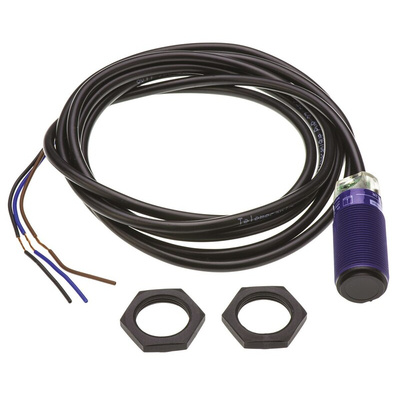 Telemecanique Sensors Through Beam Photoelectric Sensor, Barrel Sensor, 15 m Detection Range