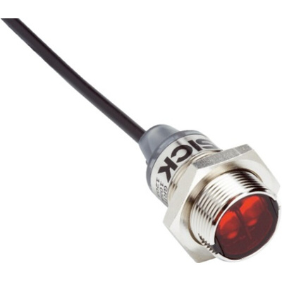Sick Retroreflective Photoelectric Sensor, Barrel Sensor, 7.2 m Detection Range