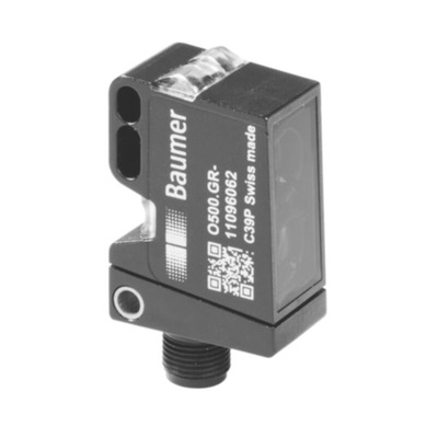 Baumer Retroreflective Photoelectric Sensor, Block Sensor, 8 mm Detection Range