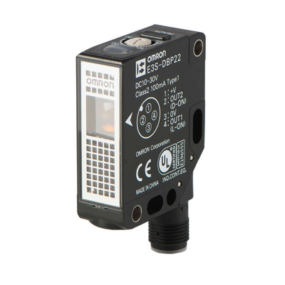 Omron Retroreflective Photoelectric Sensor, Rectangular Sensor, 500 mm Detection Range