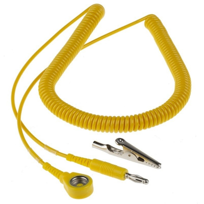 Connecting ESD Grounding Cord 10mm, 3.6m Coiled