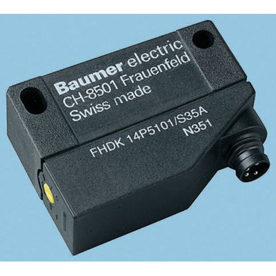 Baumer Diffuse Photoelectric Sensor, Block Sensor, 5 mm → 600 mm Detection Range