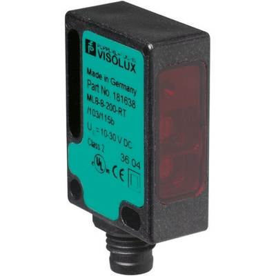 Pepperl + Fuchs Diffuse Photoelectric Sensor, Block Sensor, 20 mm → 200 mm Detection Range