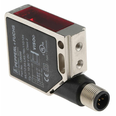 Pepperl + Fuchs Retroreflective Photoelectric Sensor, Block Sensor, 15 m Detection Range