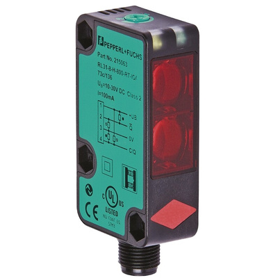 Pepperl + Fuchs Diffuse Photoelectric Sensor, Block Sensor, 800 mm Detection Range IO-LINK