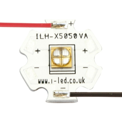 ILH-XQ01-S410-SC211-WIR200. Intelligent LED Solutions, N5050 1 Powerstar Series UV LED, 420nm 1400mW 135 °, 4-Pin