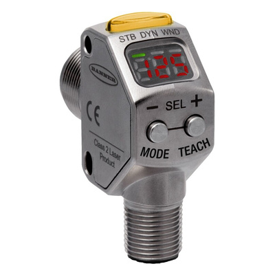 Banner Diffuse Contrast Sensor, Barrel Sensor, 0 → 100 mm Detection Range