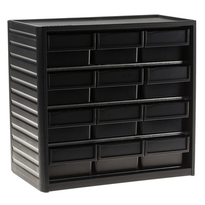 RS PRO 12 Drawer ESD Cabinet, 290 x 310 x 180mm