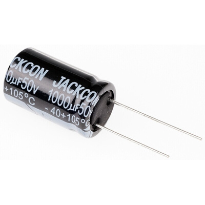 RS PRO 1000μF Aluminium Electrolytic Capacitor 50V dc, Radial, Through Hole