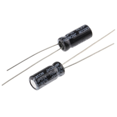 RS PRO 10μF Aluminium Electrolytic Capacitor 63V dc, Radial, Through Hole