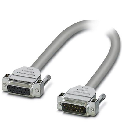 Phoenix Contact D-Sub 15-Pin to D-Sub 15-Pin Female, Male Cable & Connector, 25 V ac, 60 V dc