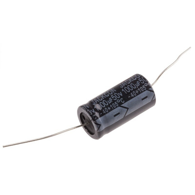 RS PRO 1000μF Aluminium Electrolytic Capacitor 50V dc, Axial, Through Hole