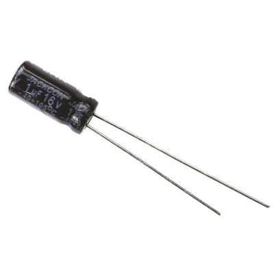 RS PRO 1μF Aluminium Electrolytic Capacitor 16V dc, Radial, Through Hole