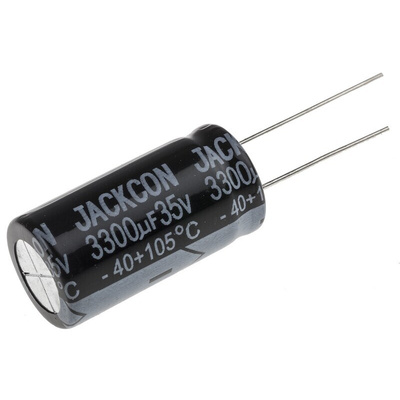 RS PRO 3300μF Aluminium Electrolytic Capacitor 35V dc, Radial, Through Hole