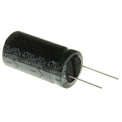 RS PRO 4700μF Aluminium Electrolytic Capacitor 50V dc, Radial, Through Hole
