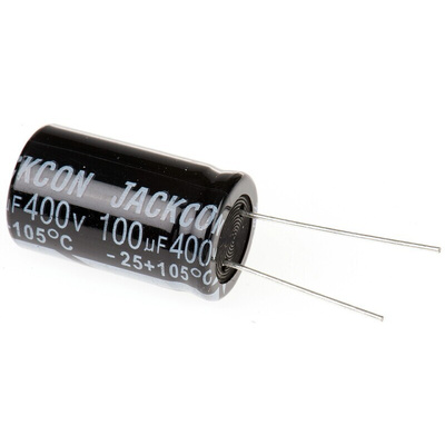 RS PRO 100μF Aluminium Electrolytic Capacitor 400V dc, Radial, Through Hole
