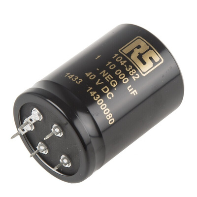 KEMET 10000μF Aluminium Electrolytic Capacitor 40V dc, PCB Mount - ALP20A1004DD