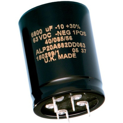 KEMET 10000μF Aluminium Electrolytic Capacitor 40V dc, PCB Mount - ALP20A1004DD