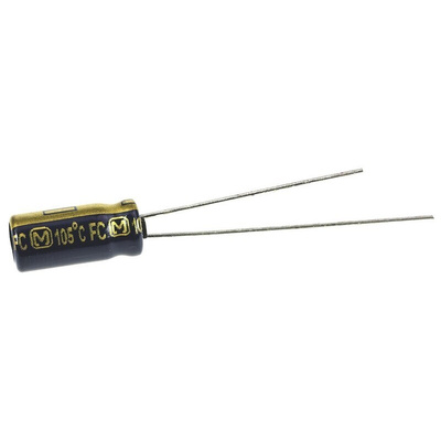 Panasonic 22μF Aluminium Electrolytic Capacitor 35V dc, Radial, Through Hole - EEUFC1V220