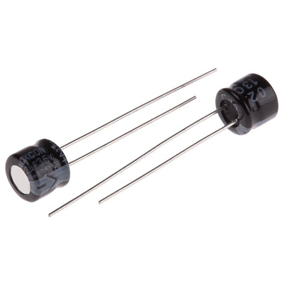 RS PRO 22μF Aluminium Electrolytic Capacitor 35V dc, Radial, Through Hole
