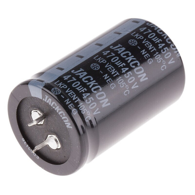 RS PRO 470μF Aluminium Electrolytic Capacitor 450V dc, Snap-In