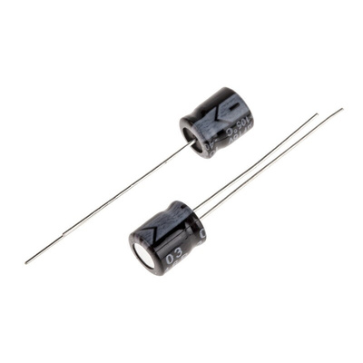 RS PRO 100μF Aluminium Electrolytic Capacitor 16V dc, Radial, Through Hole